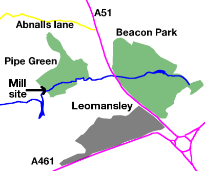 Pipe Green outline map