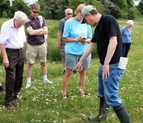 David Cadman (Staffs Wildlife Trust) leads a walk on Pipe Green